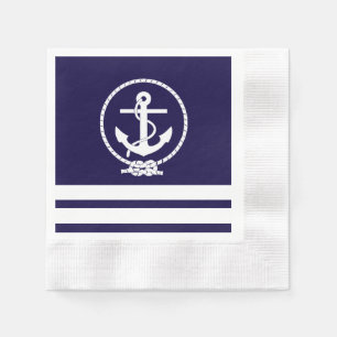 Serviette En Papier Thème nautique cool et élégant