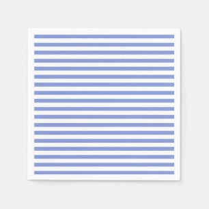 Serviette En Papier Thème nautique - Marine Blue Striped Papier Napkin