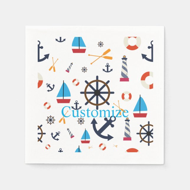 Serviette En Papier Thème nautique Thunder_Cove (Devant)