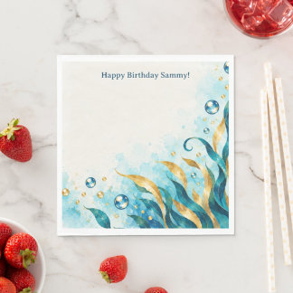 Serviette En Papier Thème Océan | Sous l'Océan | Fête d'anniversaire