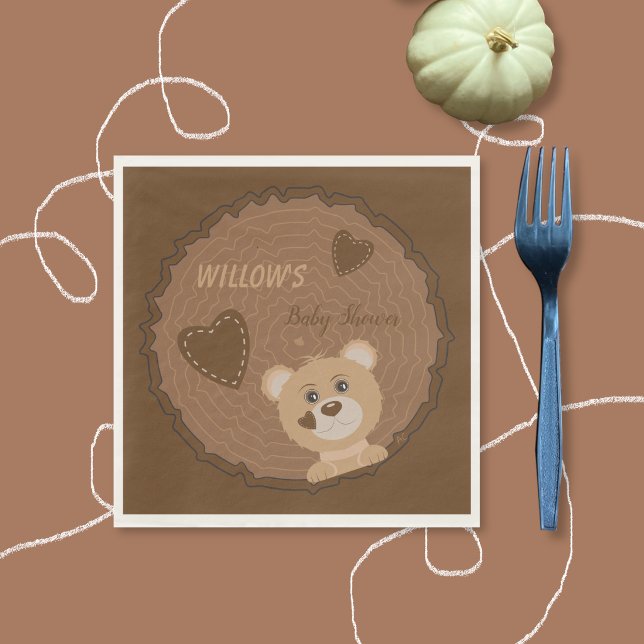 Serviette en papier thème ourson de la forêt pour  (Créateur téléchargé)