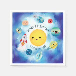 Serviette En Papier Thème spatial Révolution spatiale 1er anniversai