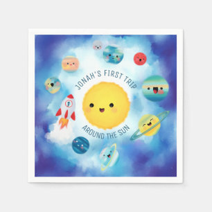 Serviette En Papier Thème spatial Révolution spatiale 1er anniversaire