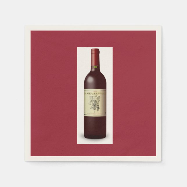 Serviette En Papier Thème Vin Français / Papier à thème (Devant)