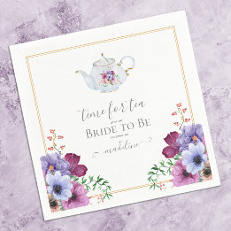 Serviette En Papier Thème Vintage Time For Tea Floral pour une Baby Sh