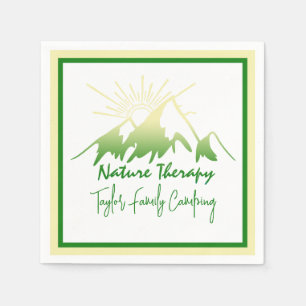 Serviette En Papier Thérapie de la nature Camping familial personnalis
