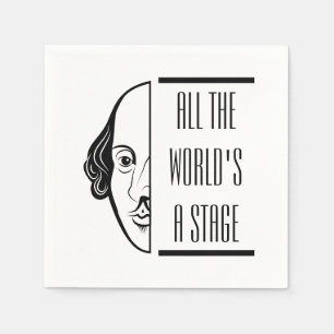 Serviette En Papier Thespian Shakespeare Citer Toutes Les Scènes Du Mo