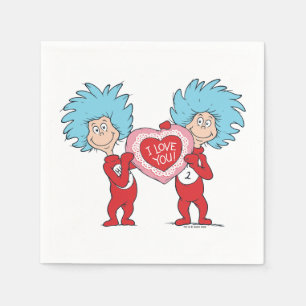 Serviette En Papier Thing One Thing Two Je t'aime