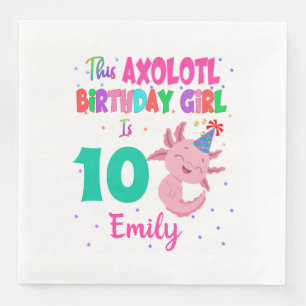 Serviette En Papier This Axolotl Girl is Amphibian Salamander