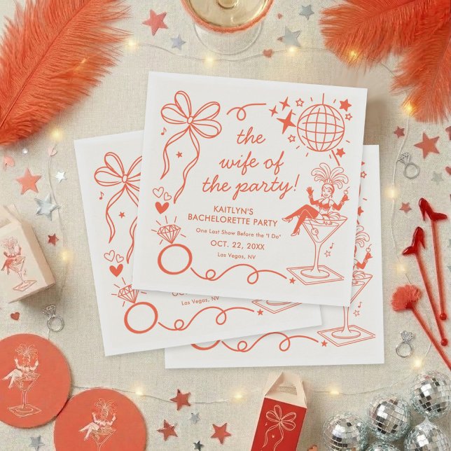 Serviette En Papier This Wife Is A Showgirl Bachelorette Party (Créateur téléchargé)