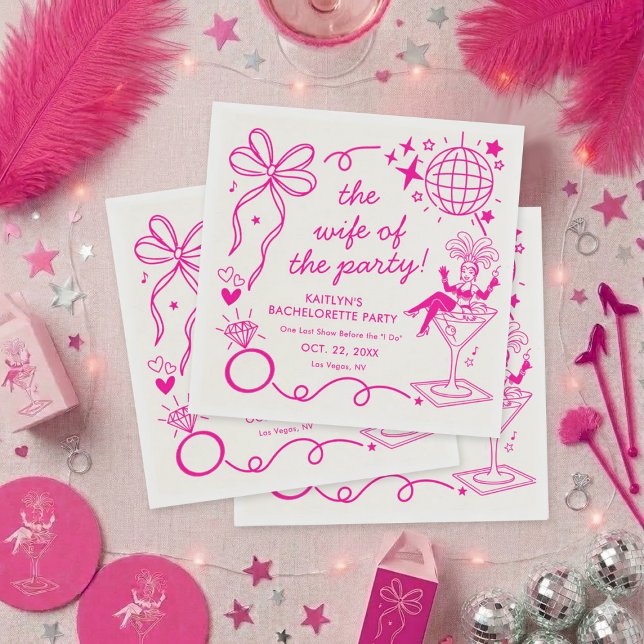 Serviette En Papier This Wife Is A Showgirl Bachelorette Party (Créateur téléchargé)