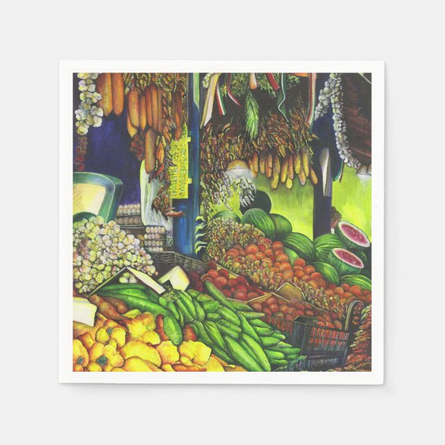 Serviette En Papier Threads communs des interactions humaines, Budapes (Devant)