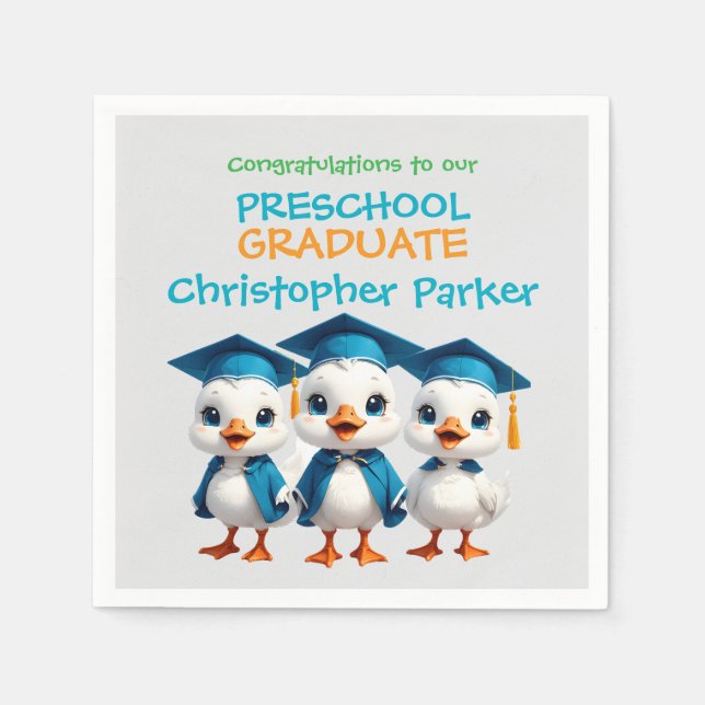 Serviette En Papier Three Little Baby Geese Graduation Party (Devant)