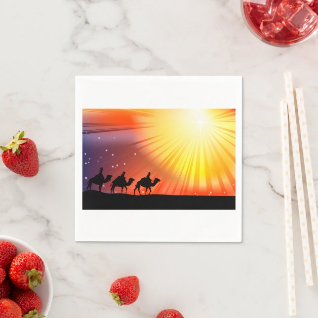 Serviette En Papier Three Wise Men Paper Napkins (En situation)
