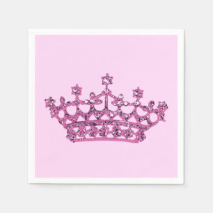 Serviette En Papier Tiara rose