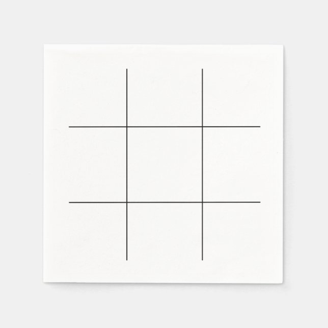 Serviette En Papier Tic Tac Toe Board (Devant)