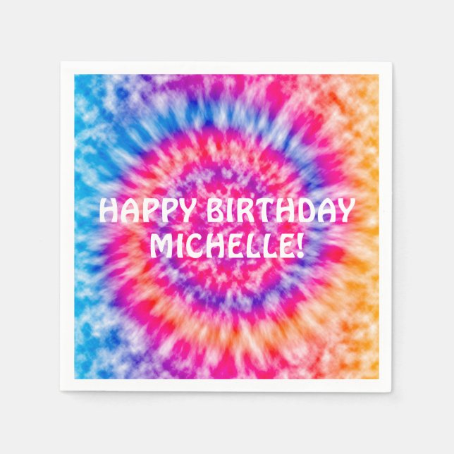 Serviette En Papier Tie Dye (Devant)