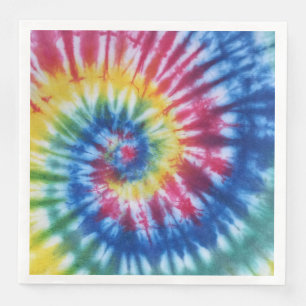 Serviette En Papier Tie Dye Rainbow Paper Napkin Rainbow Design