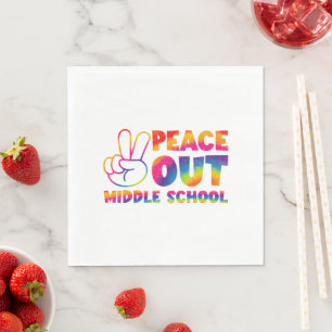 Serviette En Papier Tiedye de la dernière journée d'école au collège P