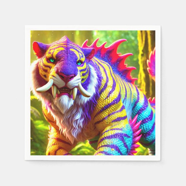 Serviette En Papier Tiger Art (Devant)