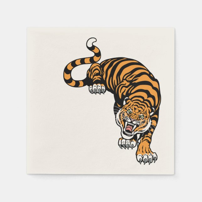 Serviette En Papier tigre (Devant)