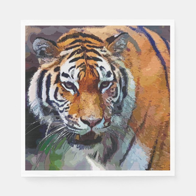 Serviette En Papier Tigre  (Devant)