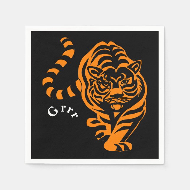Serviette En Papier Tigre (Devant)