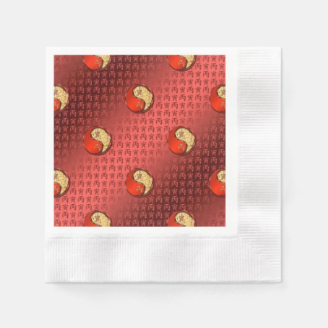 Serviette En Papier Tigre de Feu (Devant)