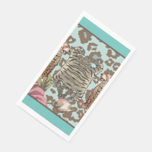 Serviette En Papier Tigre de léopard Chinoiserie Tapis de mat