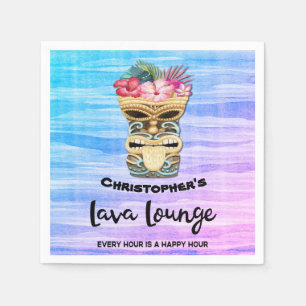 Serviette En Papier Tiki Bar Party Monogrammé