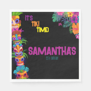 Serviette En Papier Tiki Heure Anniversaire