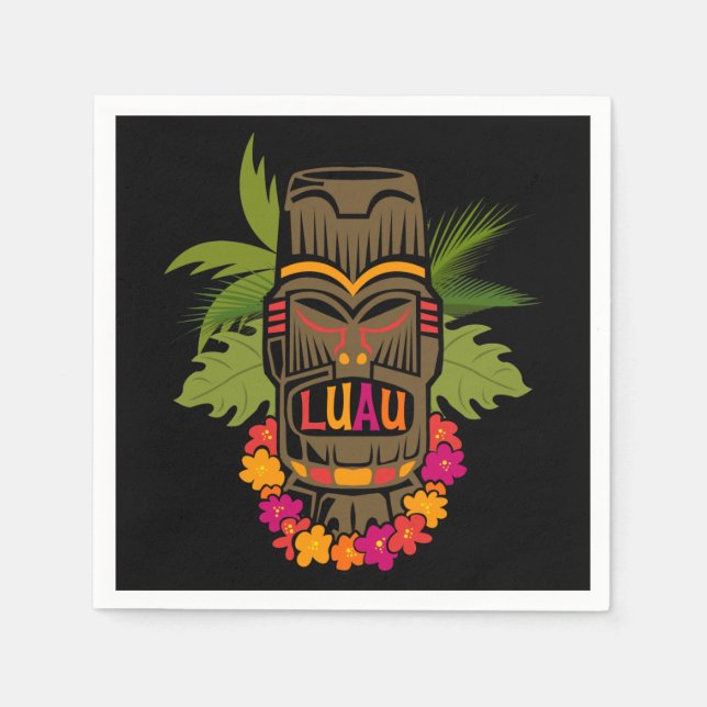 Serviette En Papier Tiki Luau (Devant)