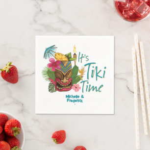 Serviette En Papier Tiki Time Luau Summer Beach Wedding