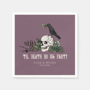 Serviette En Papier Til Death Goth Irish Skull Fête des mariées Party