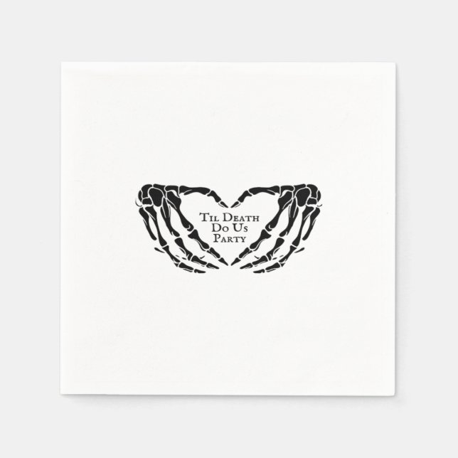 Serviette En Papier Til Death - Skeleton Heart Hands (Devant)