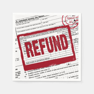 Serviette En Papier timbre de remboursement de taxe sur le revenu
