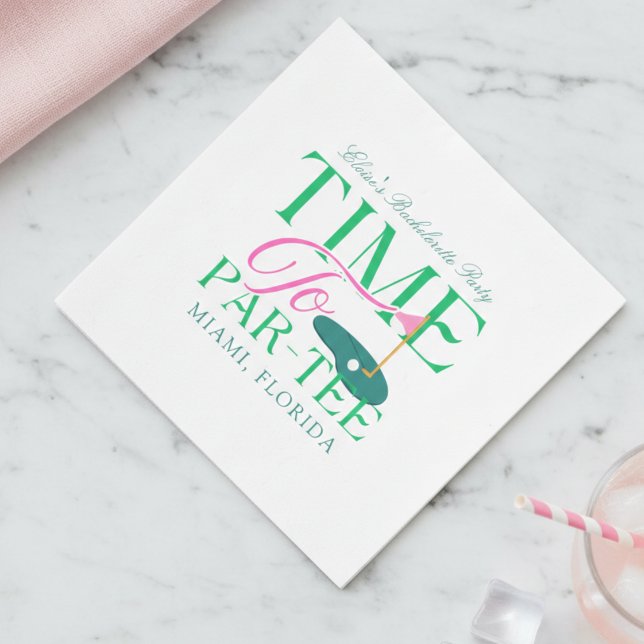 Serviette En Papier Time to Par-Tee Golf Bachelorette (Time to Par-Tee Golf Bachelorette Napkins)