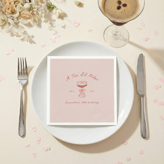 Serviette En Papier Tini Bit Older Espresso Martini Scribble Birthday