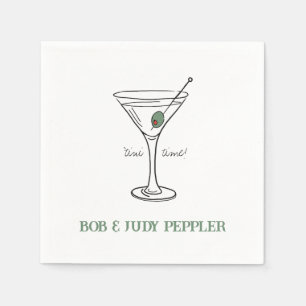 Serviette En Papier 'tini time Livre personnalisé Cocktails Napkins