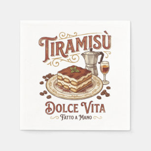 Serviette En Papier Tiramisu Dolce Vita Dessert Italien