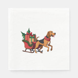 Serviette En Papier Tireur de traîneau Bloodhound