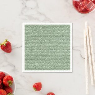 Serviette En Papier Tissu de lin faux vert sauge élégant 