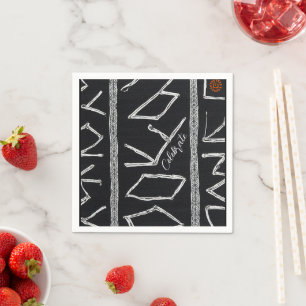 Serviette En Papier Tissu Mudcloth africain caribéen de luxe sophistiq