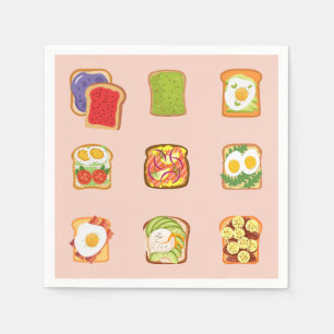 Serviette En Papier Toast Brunch