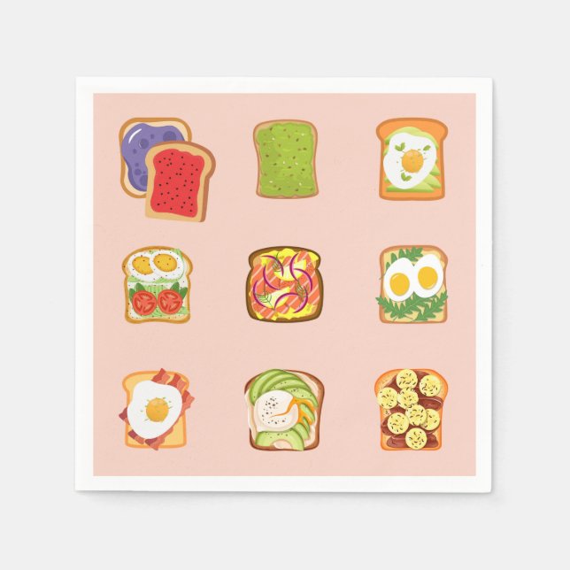 Serviette En Papier Toast de brunch (Devant)
