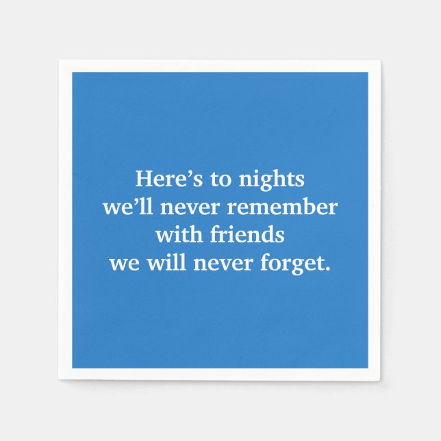 Serviette En Papier Toast de vin bleu (Devant)