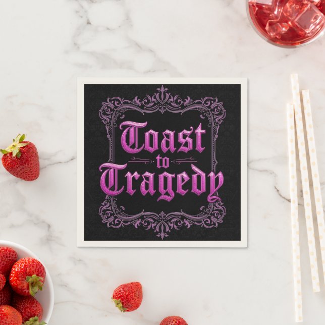Serviette En Papier Toast to Tragedy Bachelorette Napkins | Gothic Par (En situation)