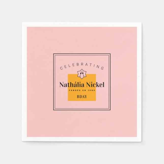 Serviette En Papier Toasts au Champagne (Devant)