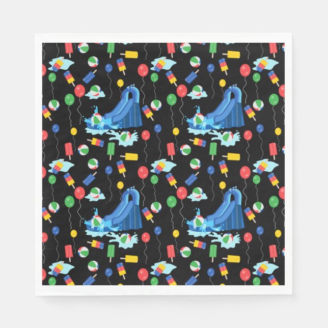 Serviette En Papier toboggan pour enfants Summer Boy Girl Fun (Devant)