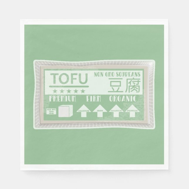 Serviette En Papier Tofu Pop art emballage alimentaire (Devant)